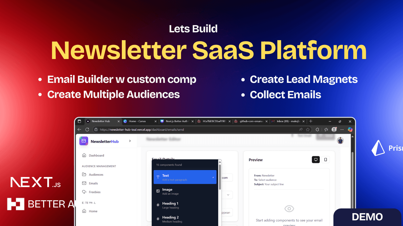 Build a Professional Newsletter SaaS Platform from Scratch Complete Course